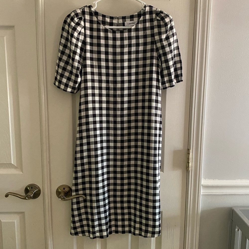 Cute Calvin Klein Gangnam check dress